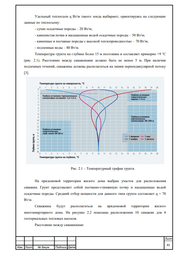 Проект системы автономного теплоснабжения многоквартирного жилого дома с использованием тепловых насосов. Дипломный проект. Образец электронного документа.