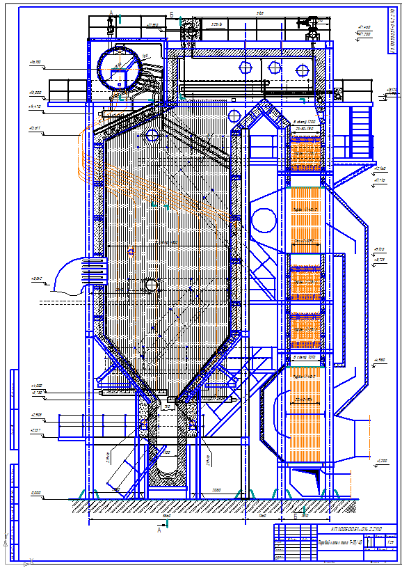 Чертеж парового котла типа Т 35/40