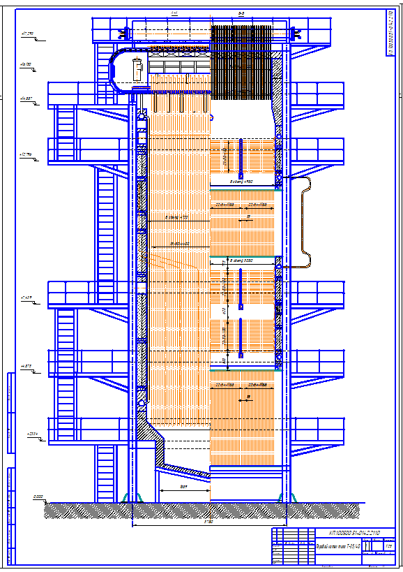 Чертеж парового котла типа Т 35/40